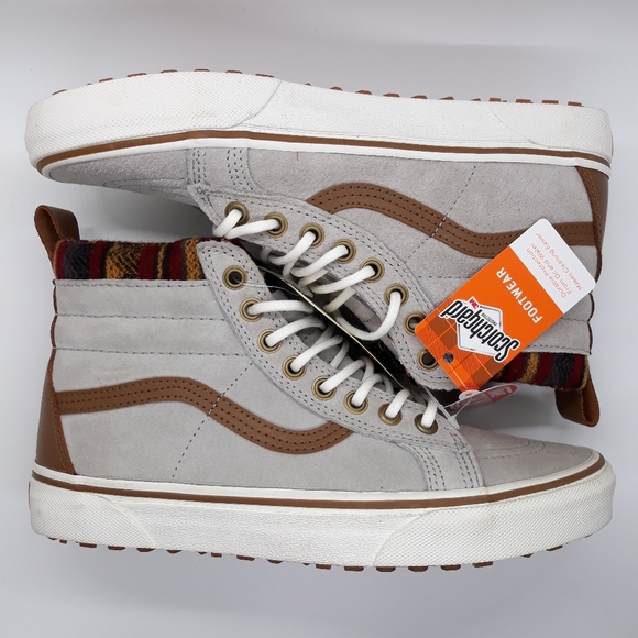 New Womens Vans Sk8hi Mte Knit Geo Tan 